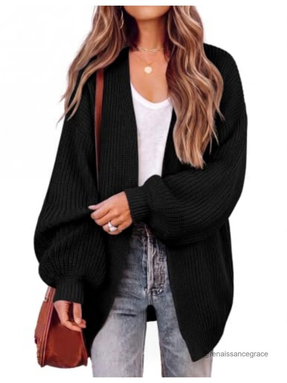Chunky Knit Long Sleeve Cardigan Sweater